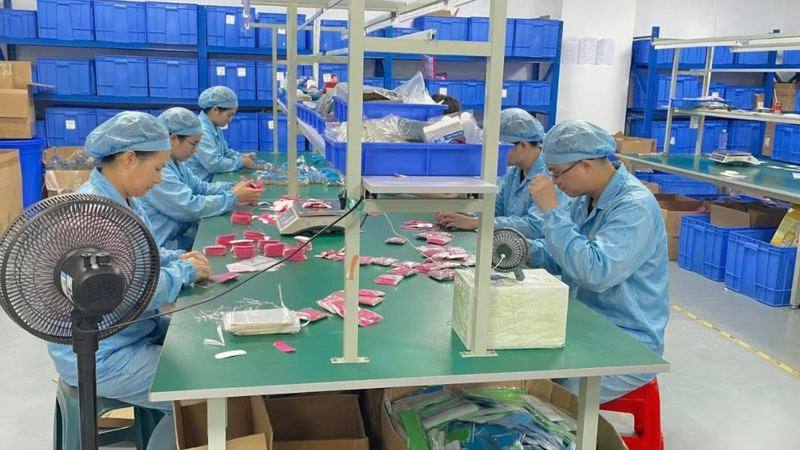 Workers at production